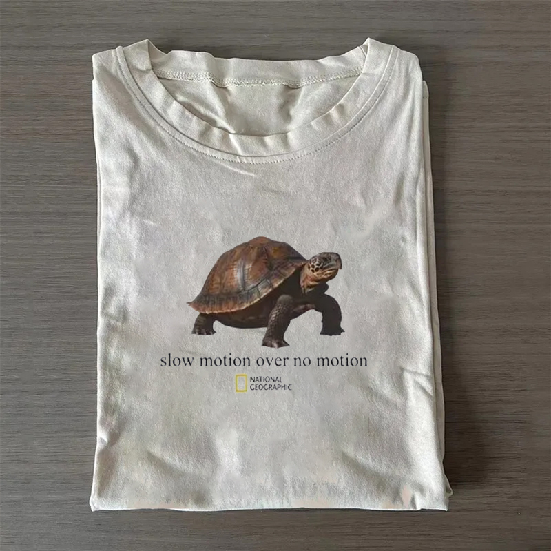 Funny Turtle Slow Motion Over No Motion T-shirt