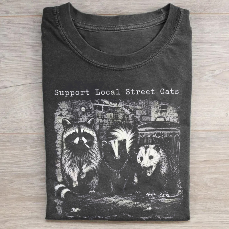 Funny Raccoon Skunk Possum Graphic T-shirt
