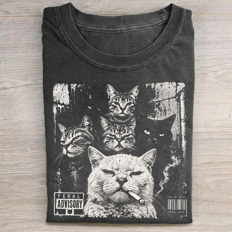 Smoking Gangster Cat T-shirt