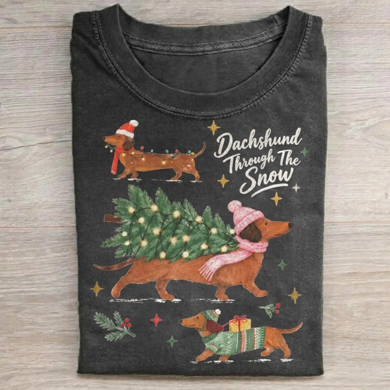 Christmas Dog Dachshund T-shirt