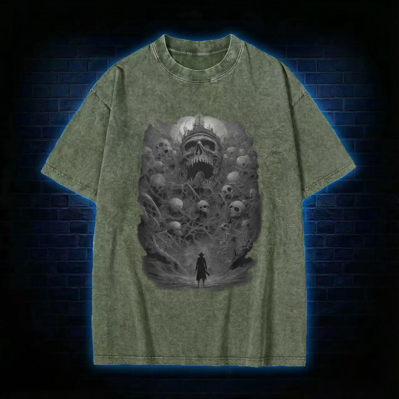 Terror Awaits Washed T-shirt - Vintage Washed Apparel by VanceMade