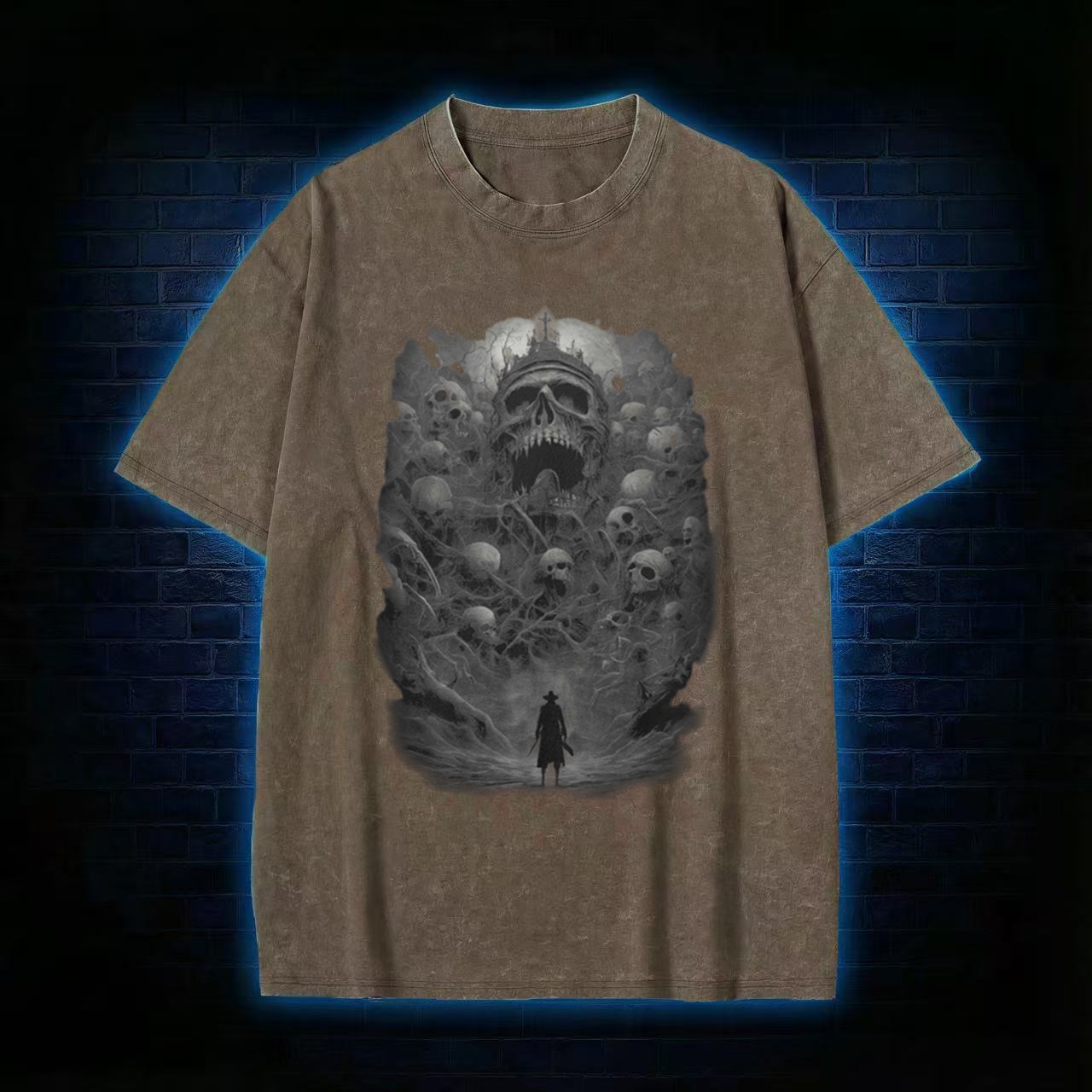 Terror Awaits Washed T-shirt - Vintage Washed Apparel by VanceMade