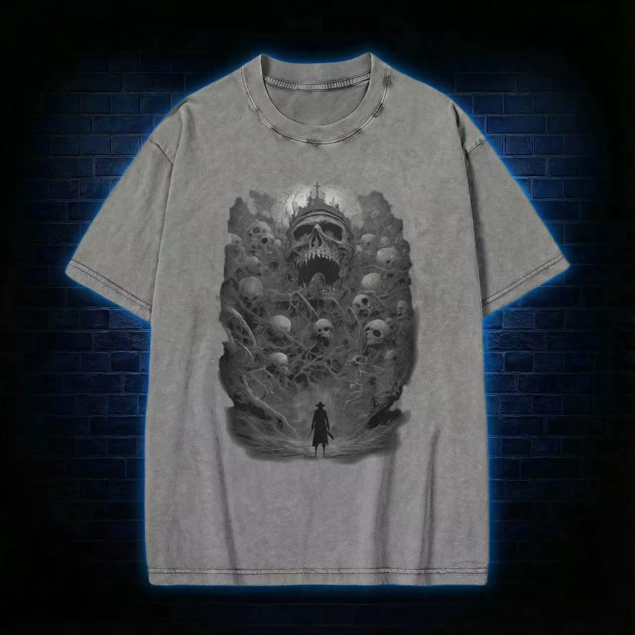 Terror Awaits Washed T-shirt - Vintage Washed Apparel by VanceMade