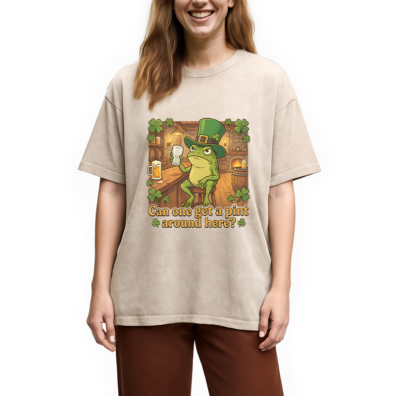 Can One Get a Pint Around Here Washed T-Shirt - Vintage Washed Apparel by VanceMade