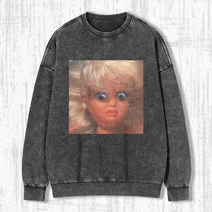 Funny Doll Face GIRL MEME SWEATSHIRTS & HOODIES