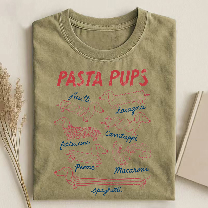 Pasta Pups Funny Dachshund Spagetti T-shirt