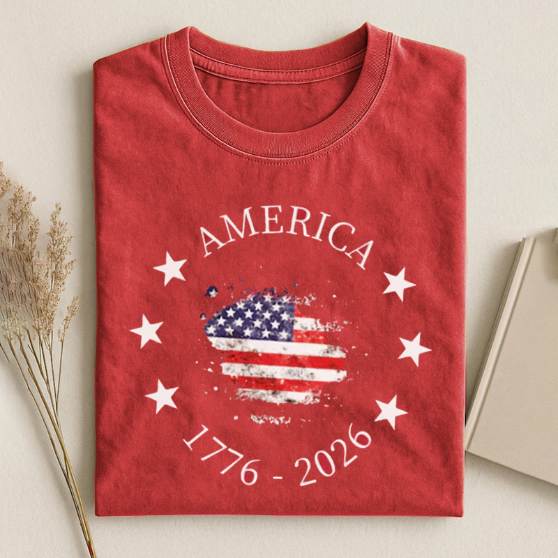 250th Birthday USA T-shirt - Vintage Washed Apparel by VanceMade