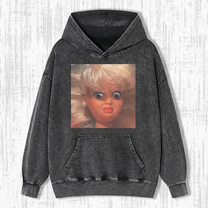 Funny Doll Face GIRL MEME SWEATSHIRTS & HOODIES