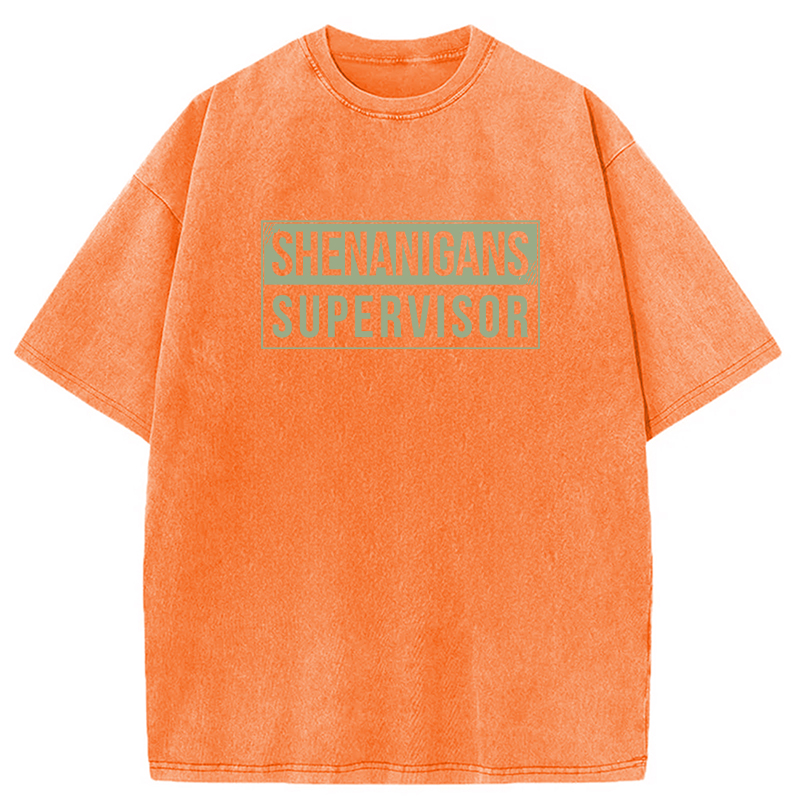 Shenanigans Supervisor Washed T-Shirt-Vance