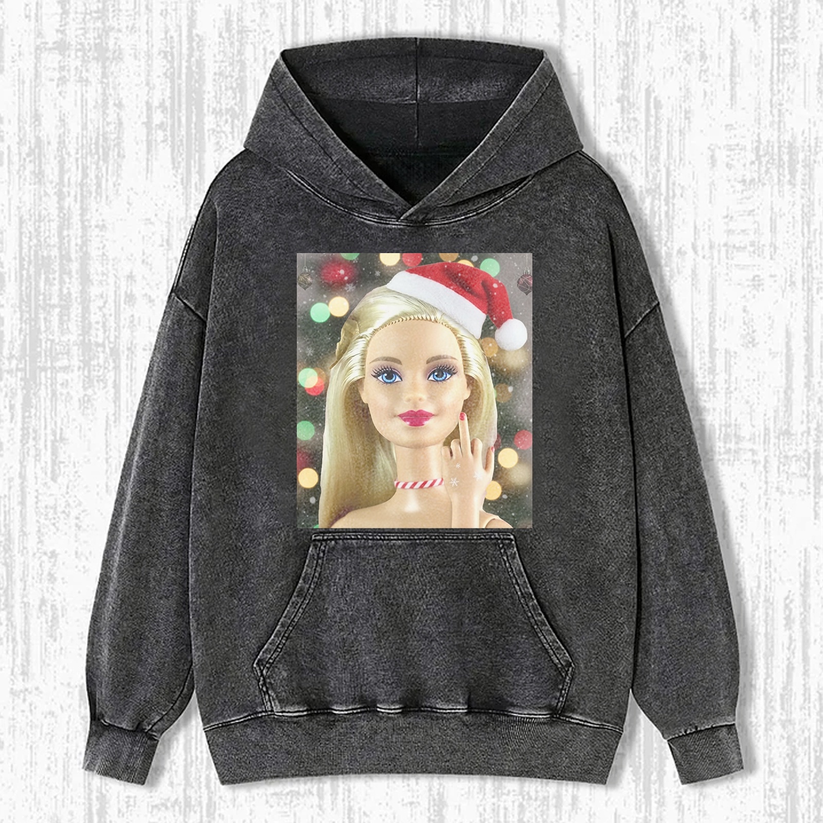 CHRISTMAS Funny Doll Face GIRL MEME MOOD ICON TEE