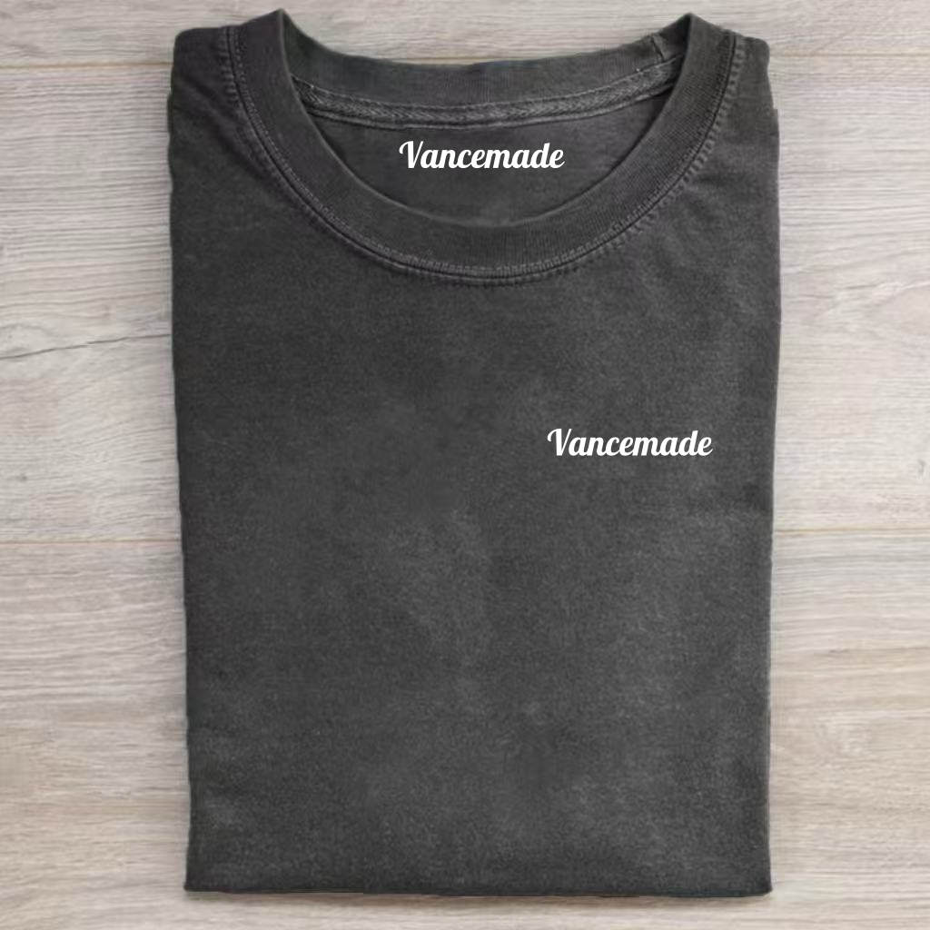Vancemade Vintage Style 100% Cotton Washed T-Shirt