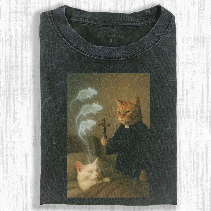 MAGE CAT T-SHIRT - Vintage Washed Apparel by VanceMade