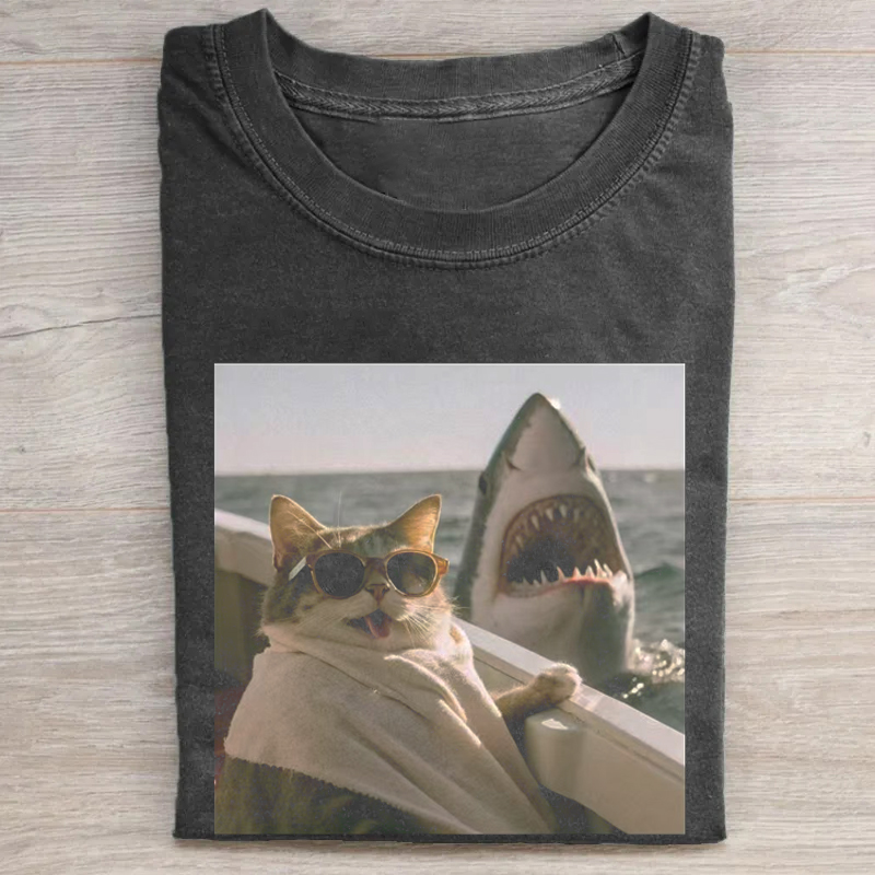 ShawnCraft® Official: Fuuny Cat T-shirt - Premium Breathable Cotton Apparel