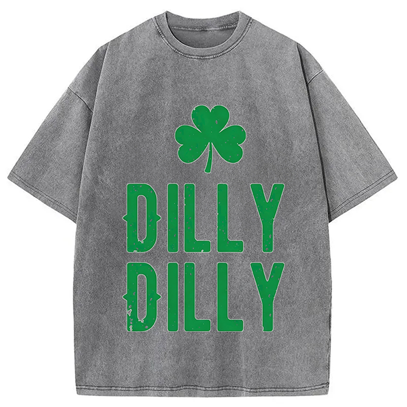 Dilly dilly St Patricks Day Washed T-Shirt - Vintage Washed Apparel by VanceMade