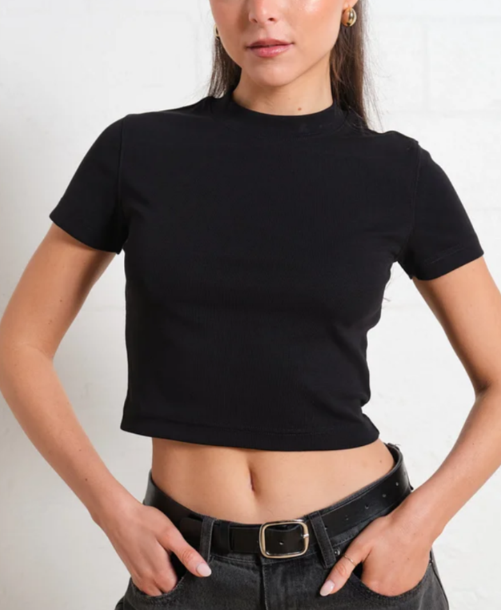 Baby Tee 2 Pack: Black - Vintage Washed Apparel by VanceMade