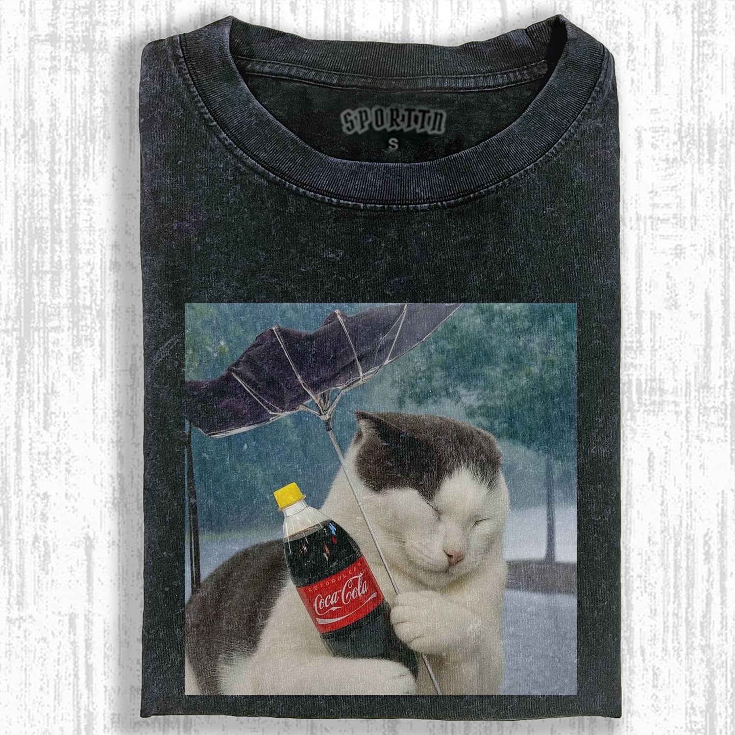 CAT MEME ICON T-SHIRT - Vintage Washed Apparel by VanceMade