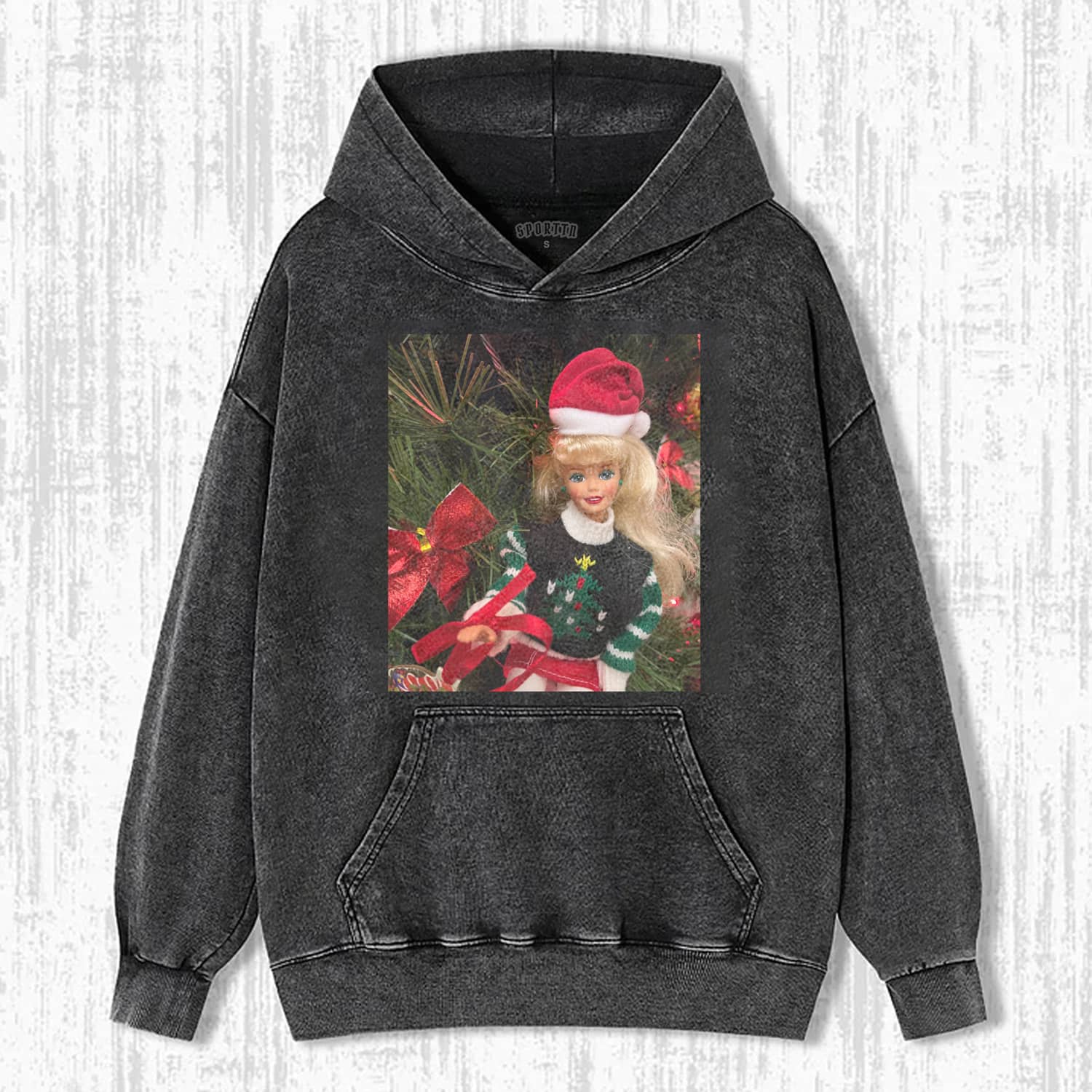 CHRISTMAS Funny Doll Face T-SHIRT - Vintage Washed Apparel by VanceMade