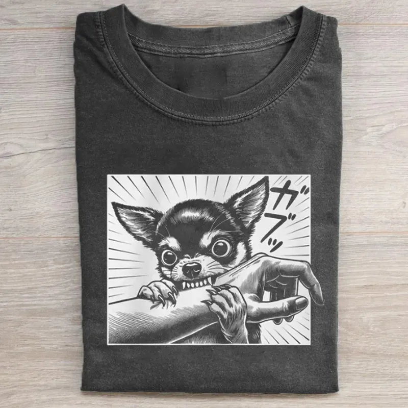 ShawnCraft® Official: Chihuahua Attack Anime Style T-shirt - Premium Breathable Cotton Apparel