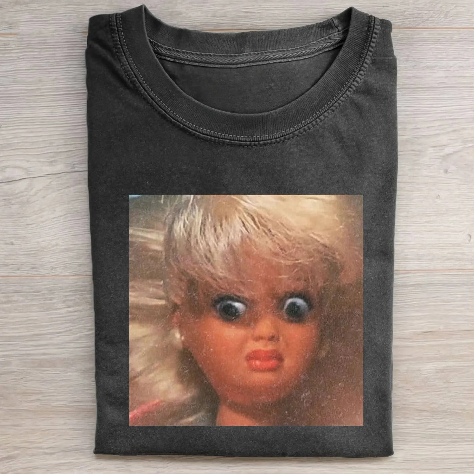 Funny Doll Face GIRL MEME T-SHIRT