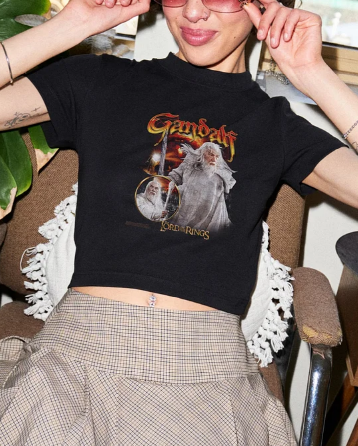 Gandalf the White Baby Tee - Vintage Washed Apparel by VanceMade