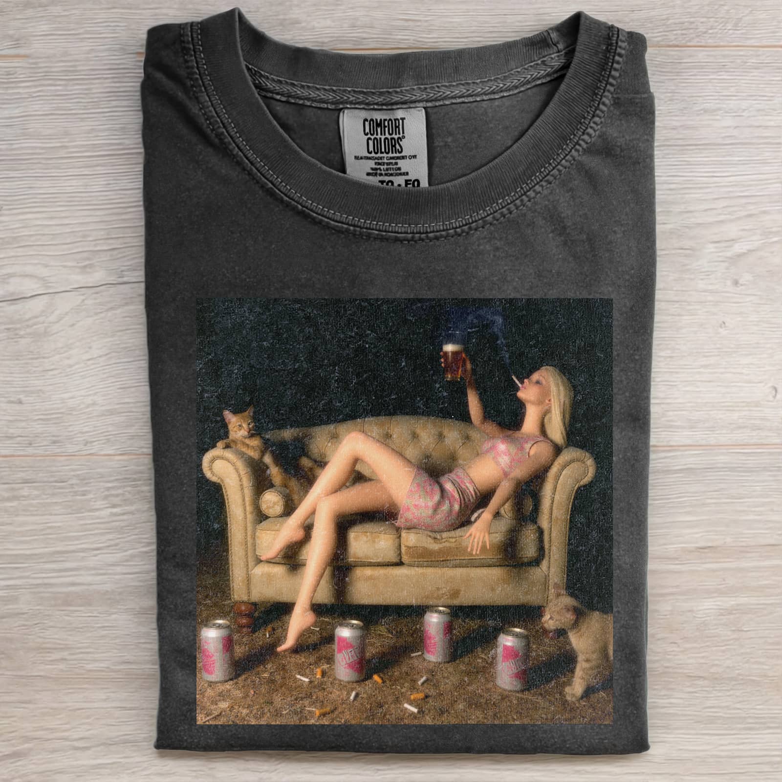 Funny Doll Face MEME T-SHIRT - Vintage Washed Apparel by VanceMade