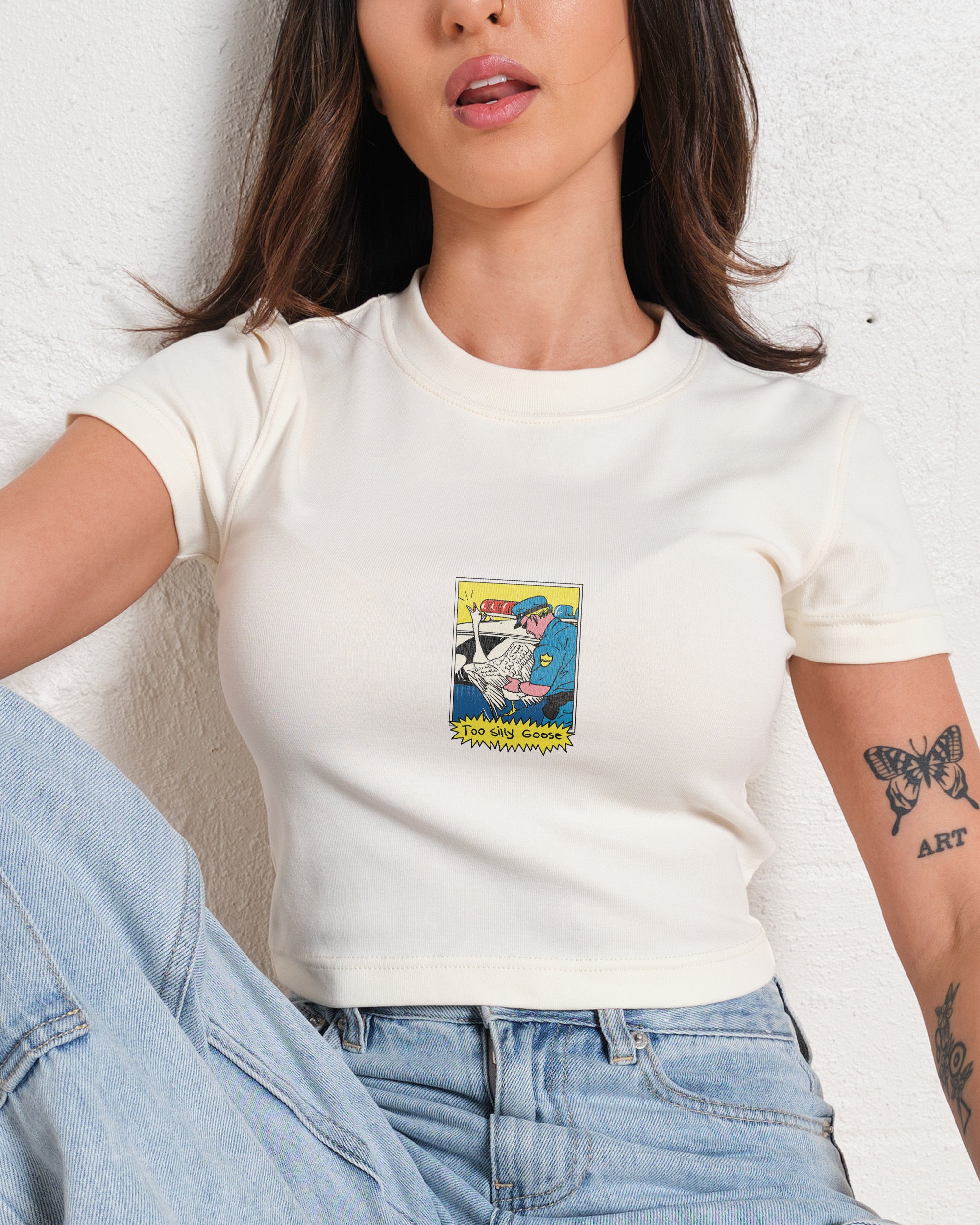 Too Silly Goose Baby Tee - Vintage Washed Apparel by VanceMade