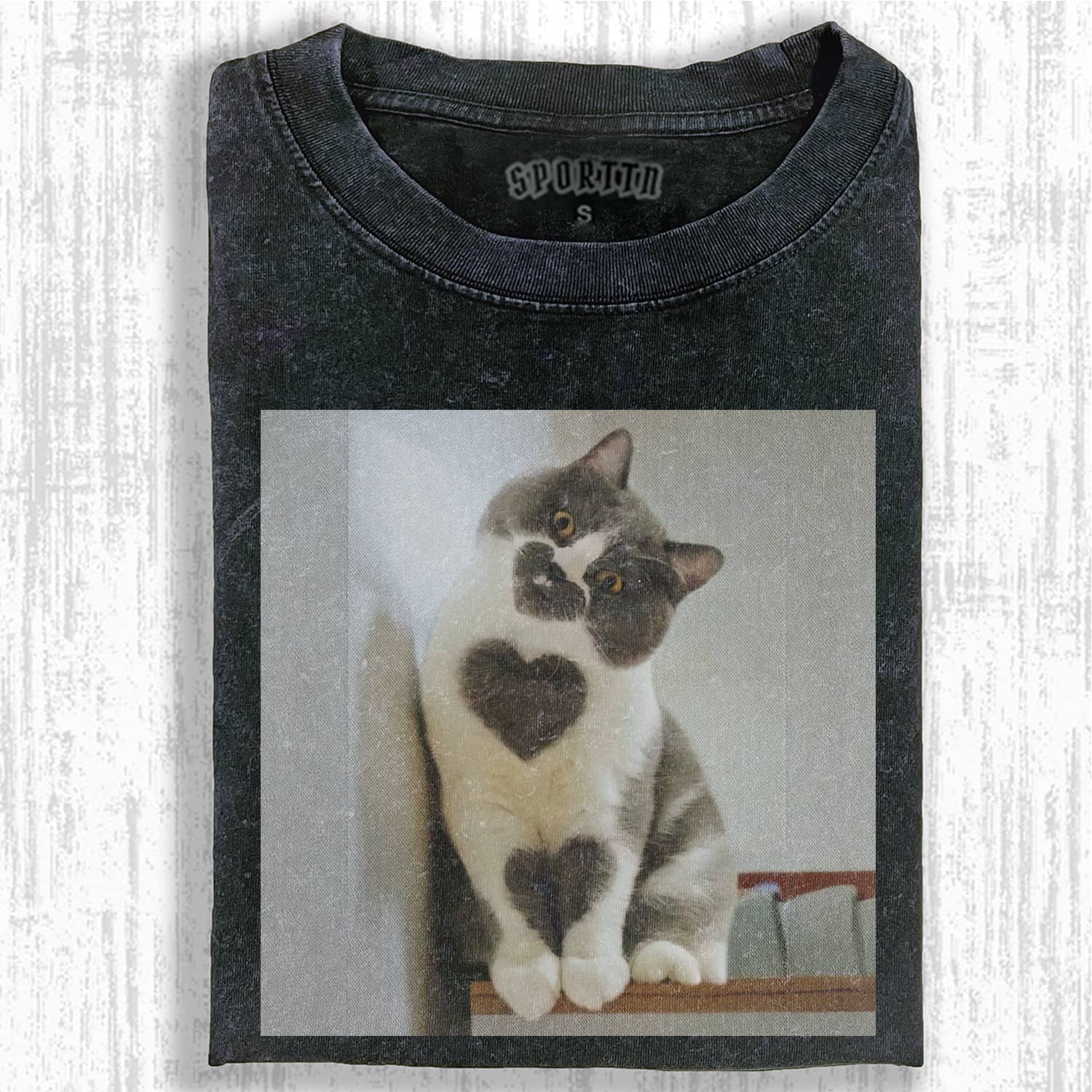WACKY CAT MEME T-SHIRT - Vintage Washed Apparel by VanceMade