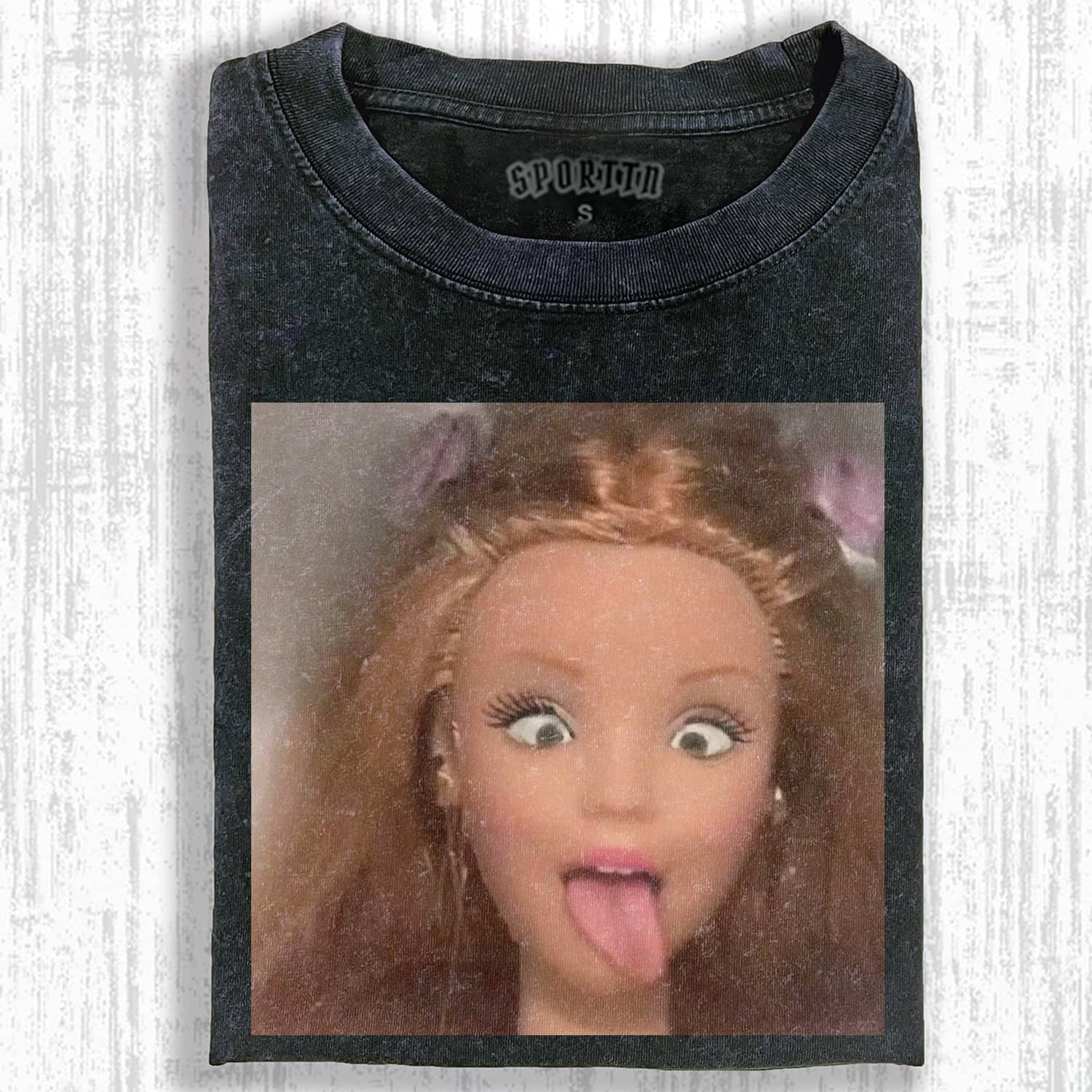 Funny Doll Face GIRL MEME T-SHIRT - Vintage Washed Apparel by VanceMade