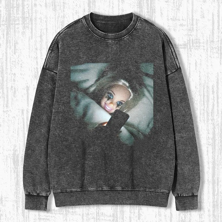 DOLL GIRL MEME SWEATSHIRTS & HOODIES