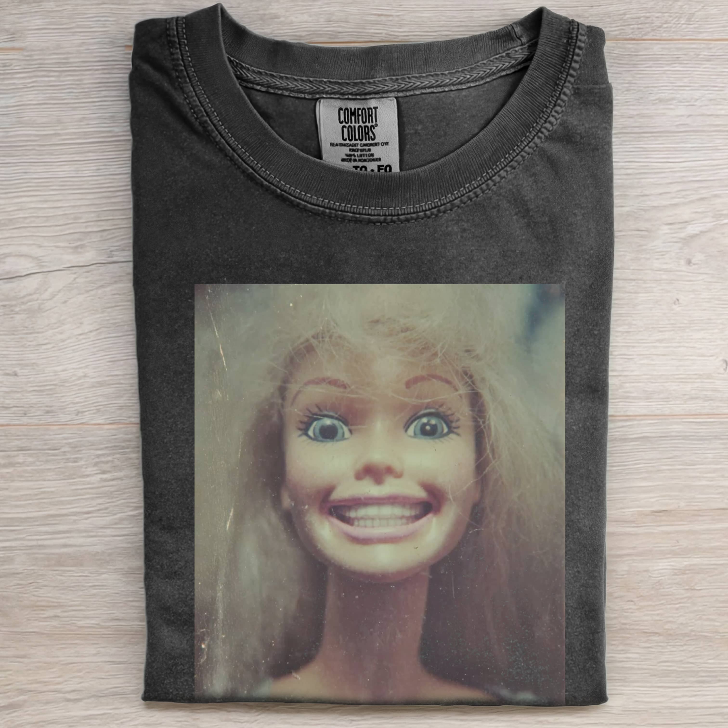FAKE SMILE Funny Doll FaceCORE TEE - Vintage Washed Apparel by VanceMade
