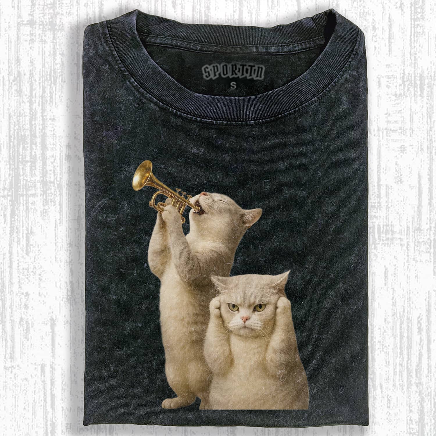 CAT MEME ICON TEE - Vintage Washed Apparel by VanceMade
