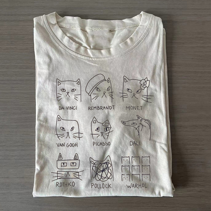 ShawnCraft® Official: Funny Cat T-shirt - Premium Breathable Cotton Apparel