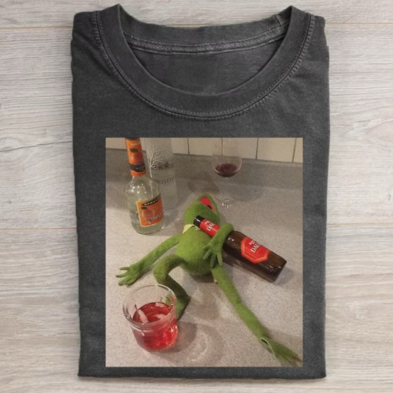 ShawnCraft® Official: Funny Drunk Frog T-shirt - Premium Breathable Cotton Apparel