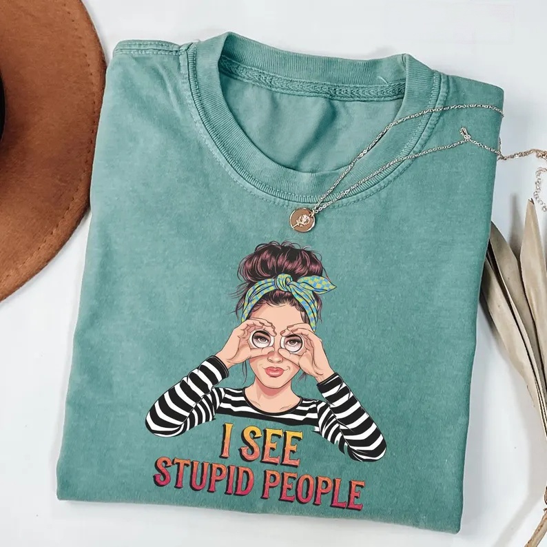 I See Stupid People Graphic T-Shirt