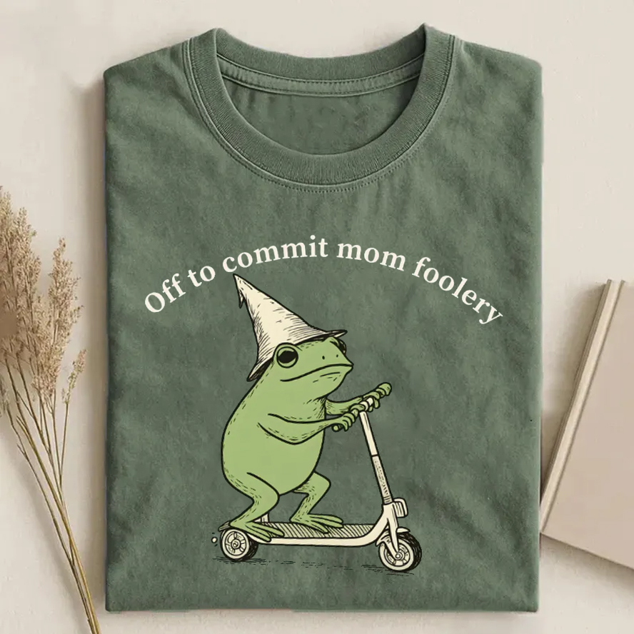 Off to Commit Mom Foolery T-shirt - Vintage Washed Apparel by VanceMade