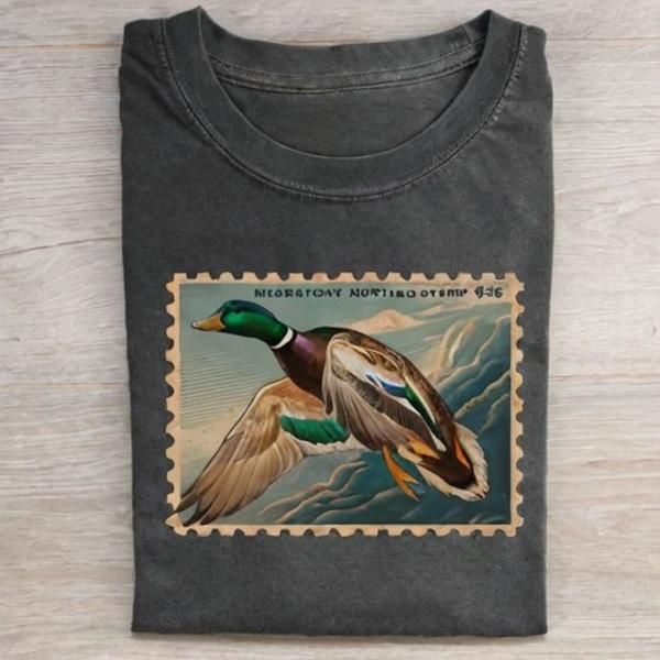 Retro Mallard Ducks T-shirt - Vintage Washed Apparel by VanceMade
