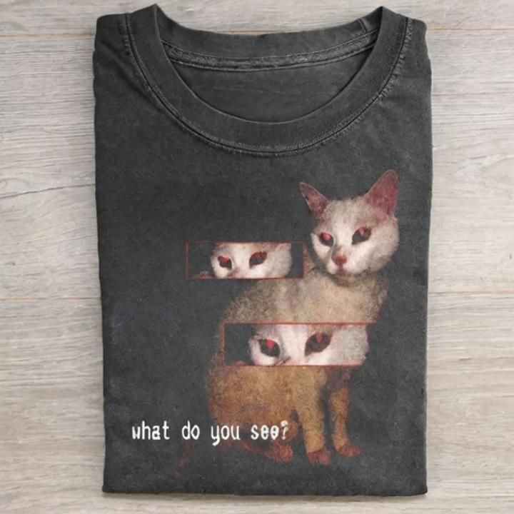 What do you see Funny Tee - Vintage Washed Apparel by VanceMade