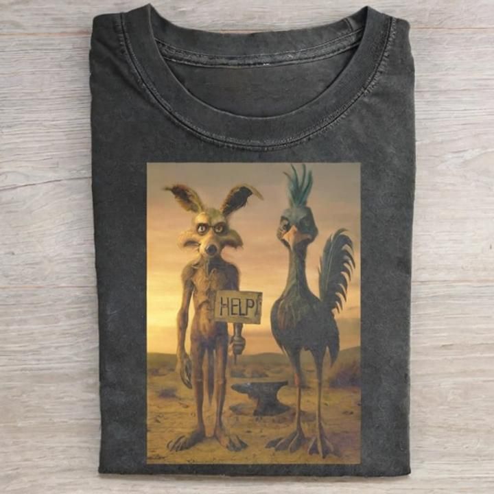 Vintage Desert Help Funny Tee - Vintage Washed Apparel by VanceMade