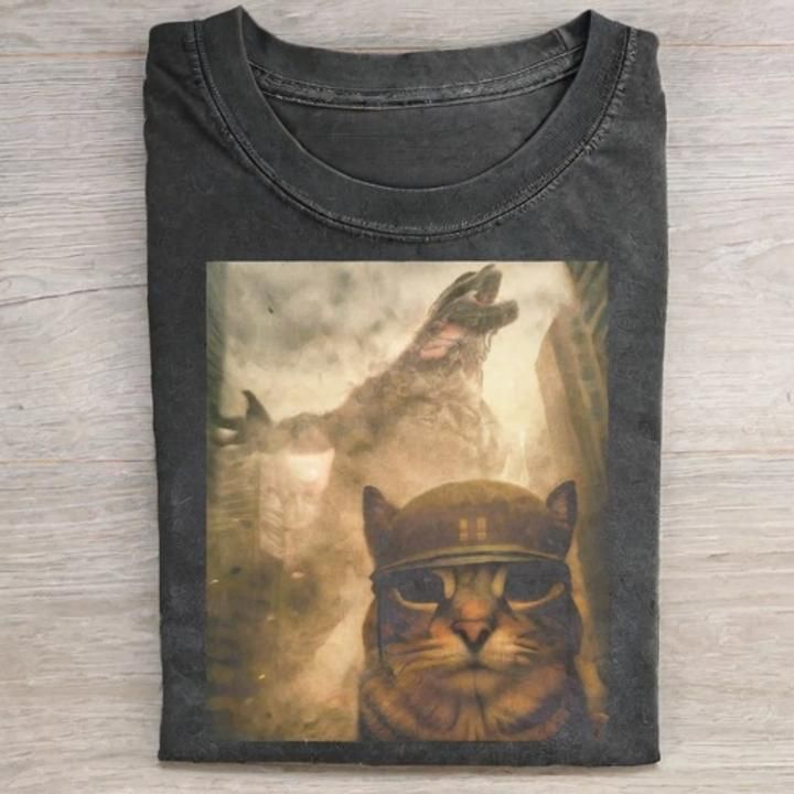 Veteran Cat Funny T-Shirt - Vintage Washed Apparel by VanceMade