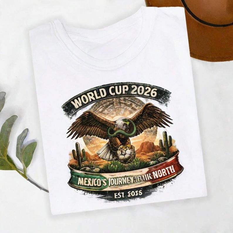 MEXICO WORLD CUP 2026 EAGLE GRAPHIC T-SHIRT - Vintage Washed Apparel by VanceMade