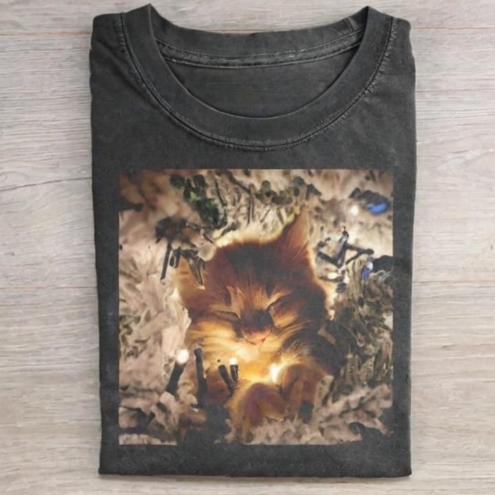 Vintage Distressed Kitten T-Shirt - Vintage Washed Apparel by VanceMade