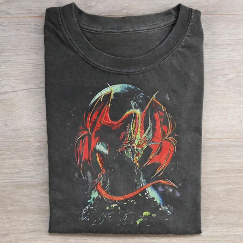 Vintage Dragon T-shirt - Vintage Washed Apparel by VanceMade