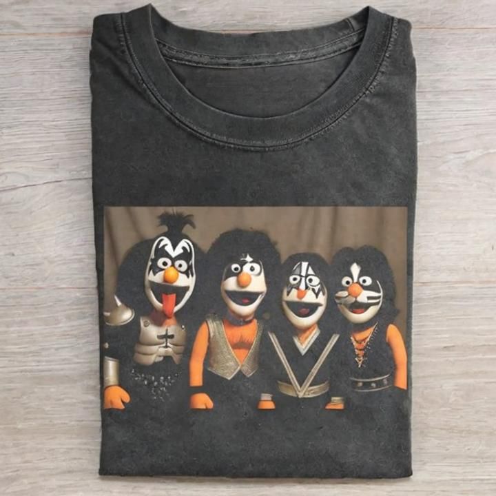 Funny Puppet Rock Band Tee - Vintage Washed Apparel by VanceMade