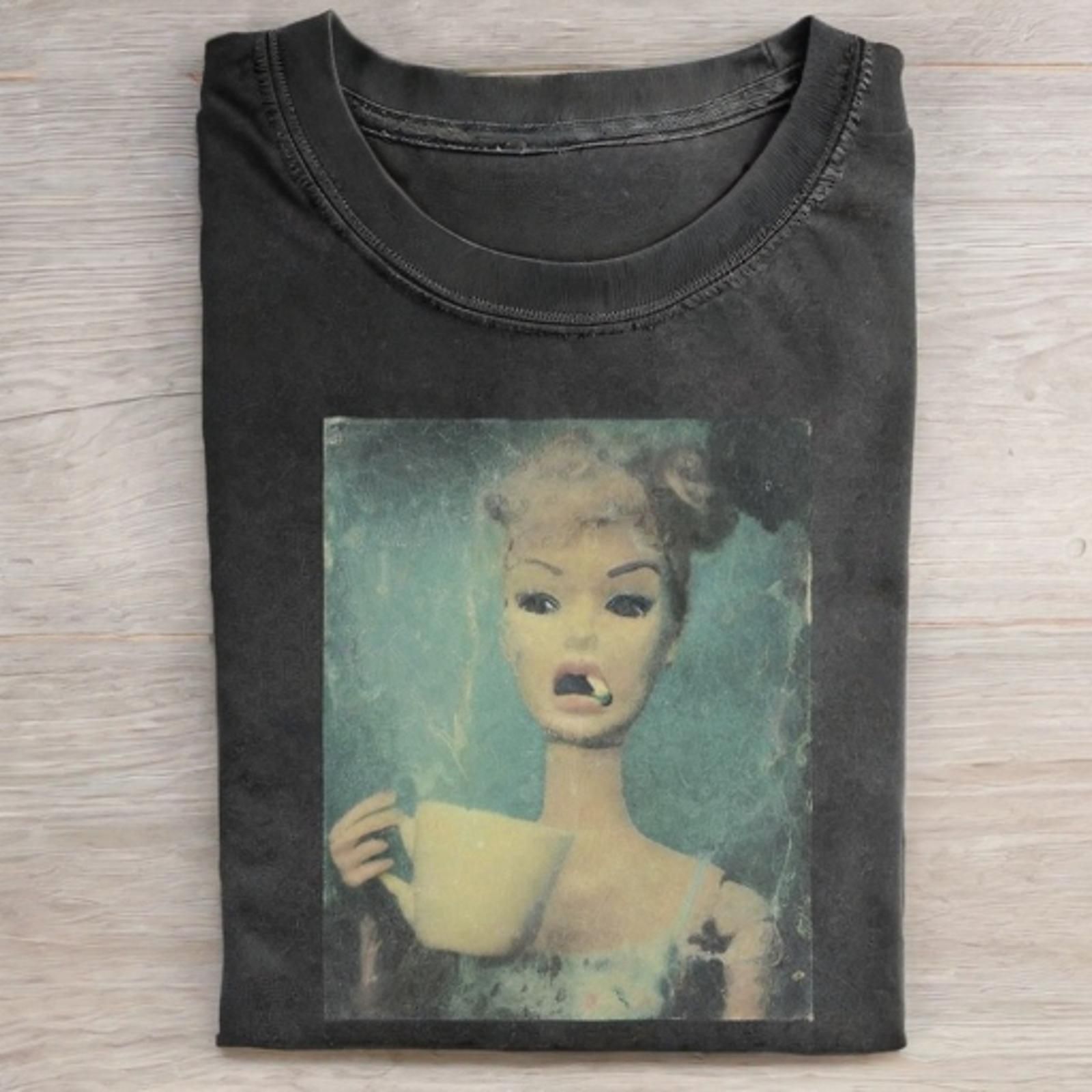 DOLL GIRL MEME T-SHIRT. 7.15 - Vintage Washed Apparel by VanceMade