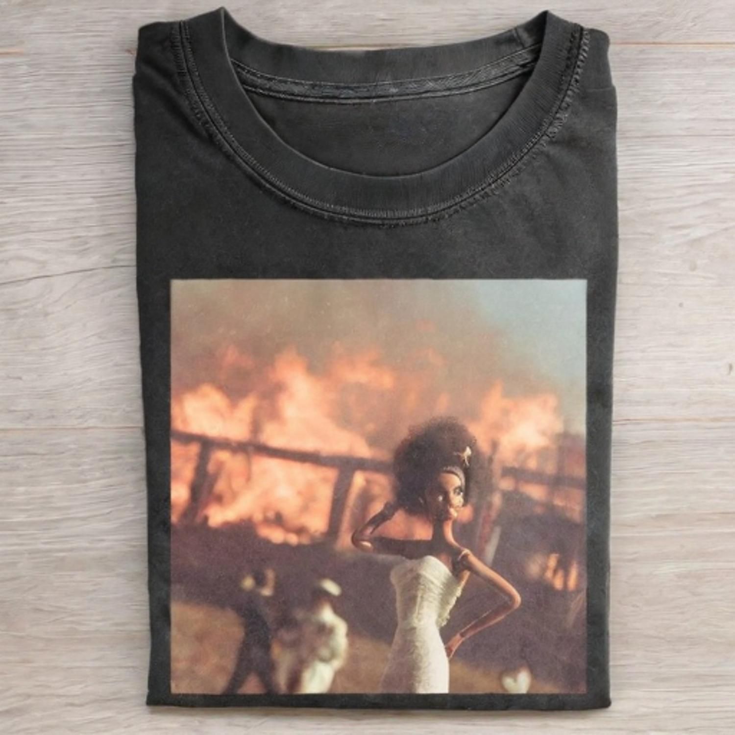 BLACK DOLL FACE CHILL GIRL MEME TEE - Vintage Washed Apparel by VanceMade