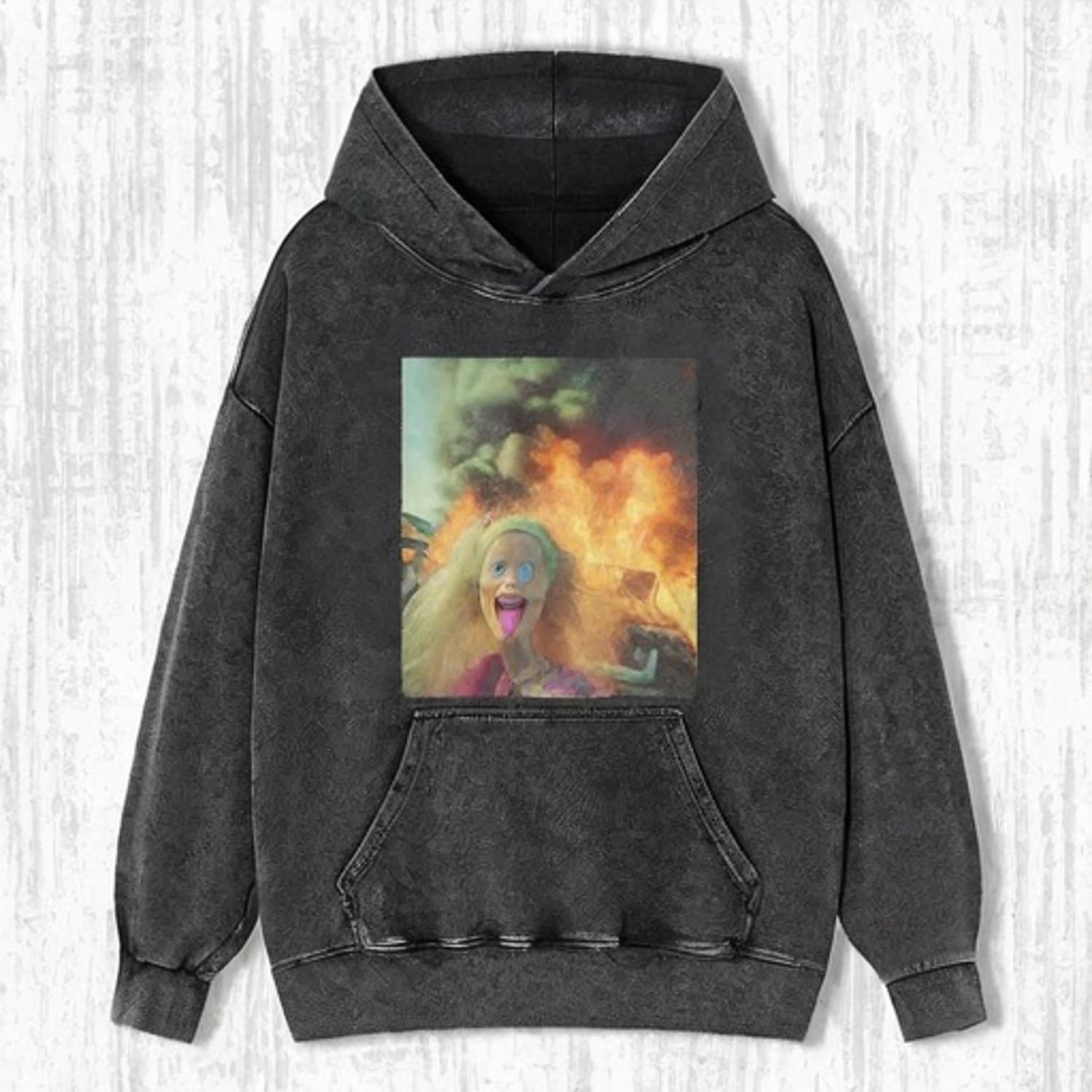 Funny Doll Face MEME ICON HOODIES - Vintage Washed Apparel by VanceMade