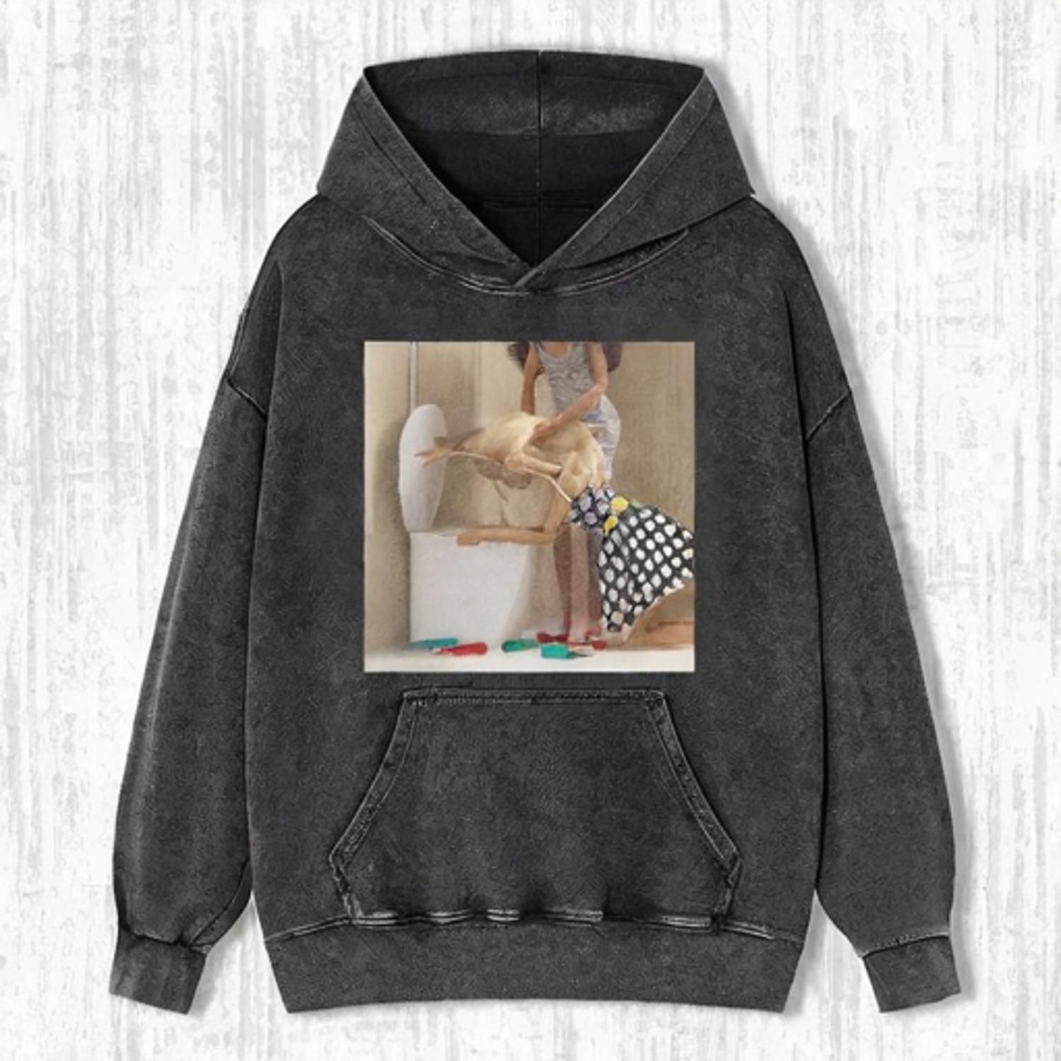 Funny Doll Face EMOJI MEME ICON HOODIES - Vintage Washed Apparel by VanceMade