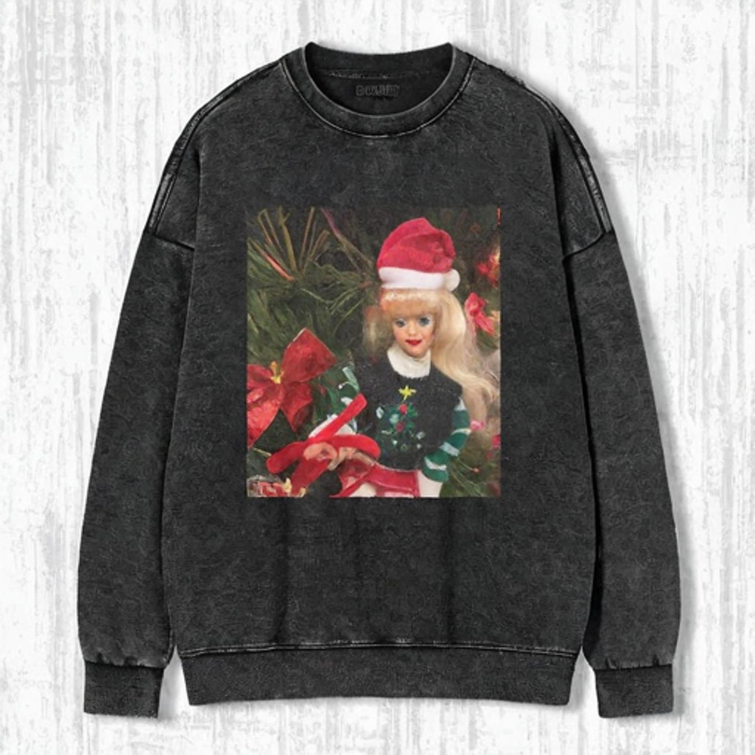 CHRISTMAS Funny Doll Face T-SHIRT - Vintage Washed Apparel by VanceMade