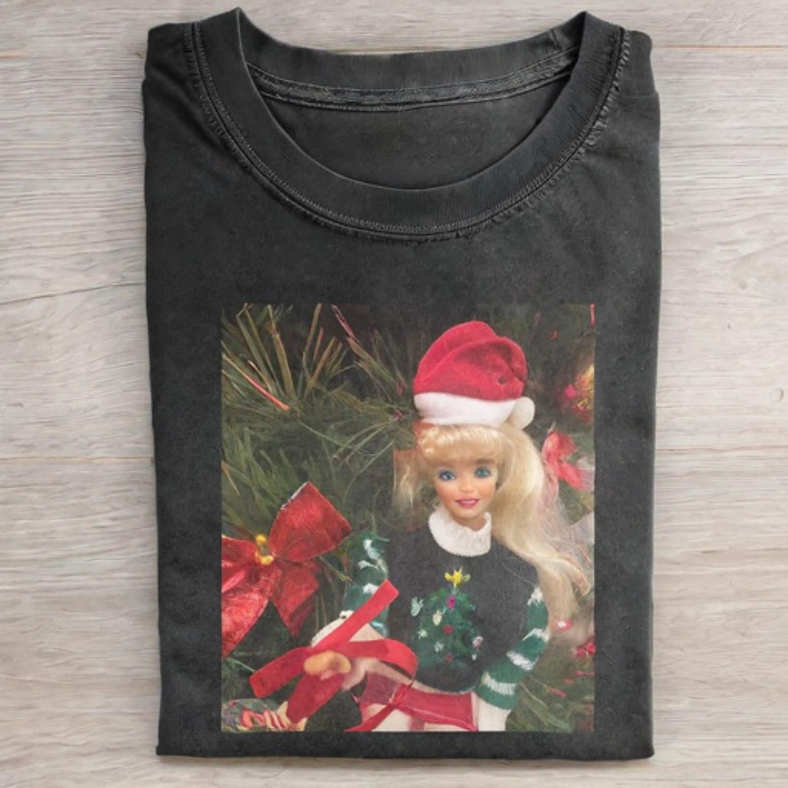 CHRISTMAS Funny Doll Face T-SHIRT - Vintage Washed Apparel by VanceMade