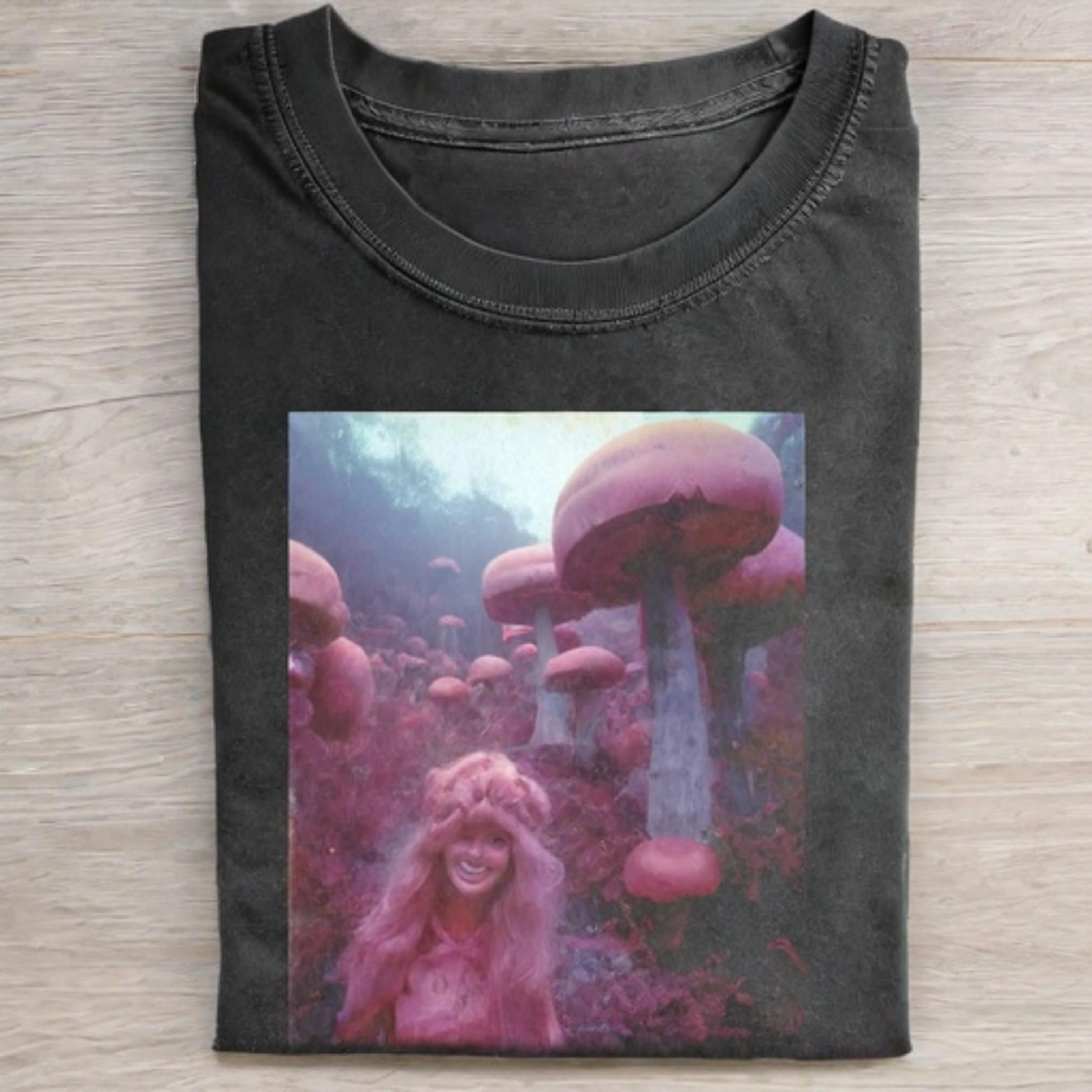 FOREST Funny Doll Face GIRL TEE - Vintage Washed Apparel by VanceMade